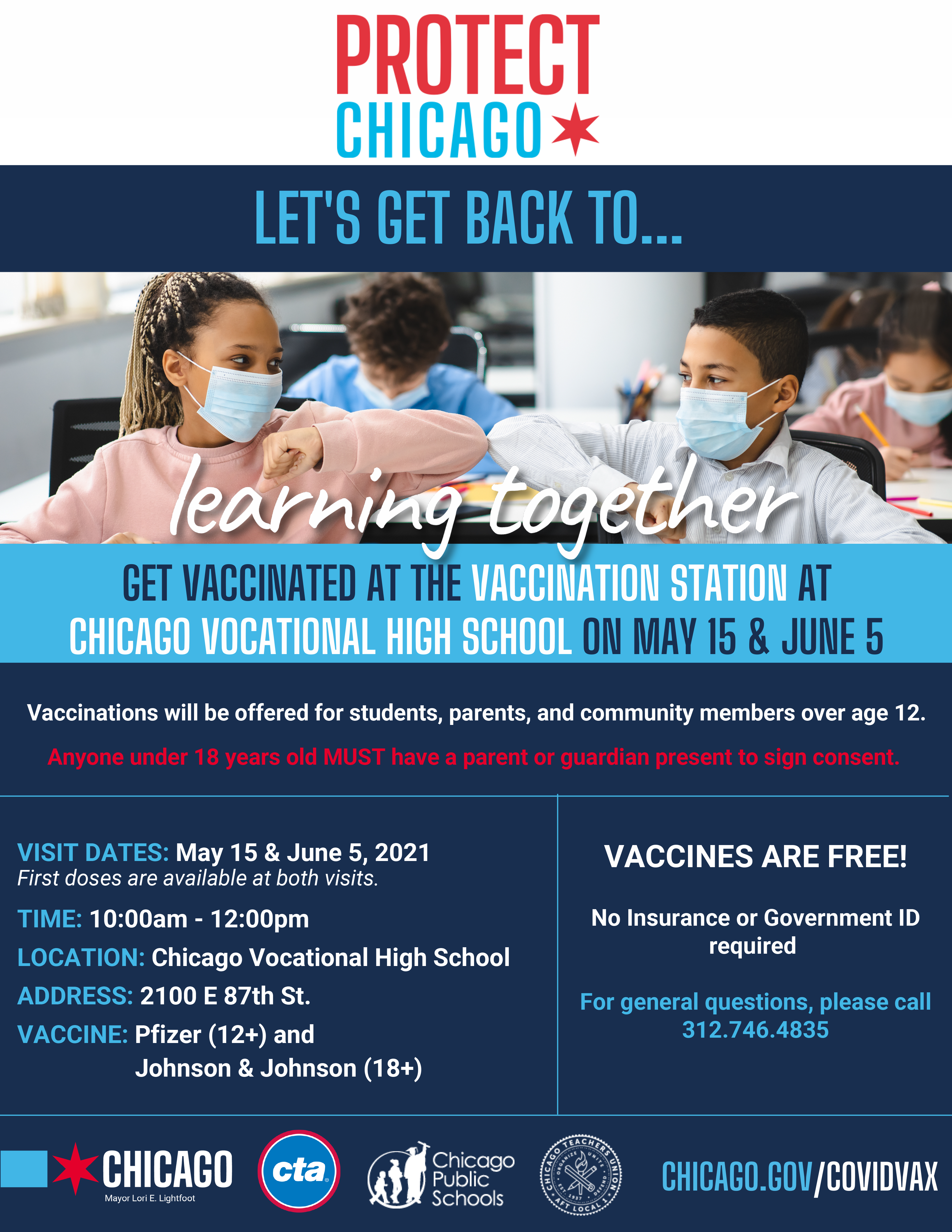 Chicago Vocational Vaccine Fair Flyer