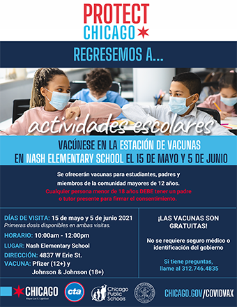 Vaccine Fair Flyer Nash Elementary Spanish