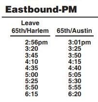 #165 Bus Schedule After School